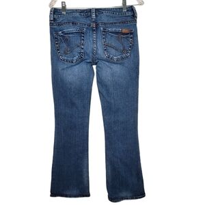 Silver Jeans Women's Lola Flare Blue Jeans Stretch Denim Medium Blue Sz 28/31